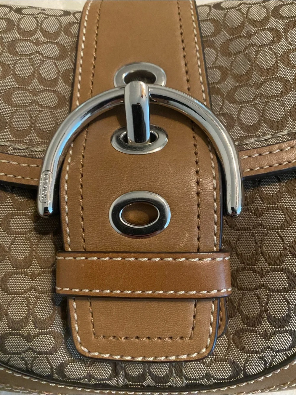Small Coach Soho Signature Flap Shoulder Bag F10925